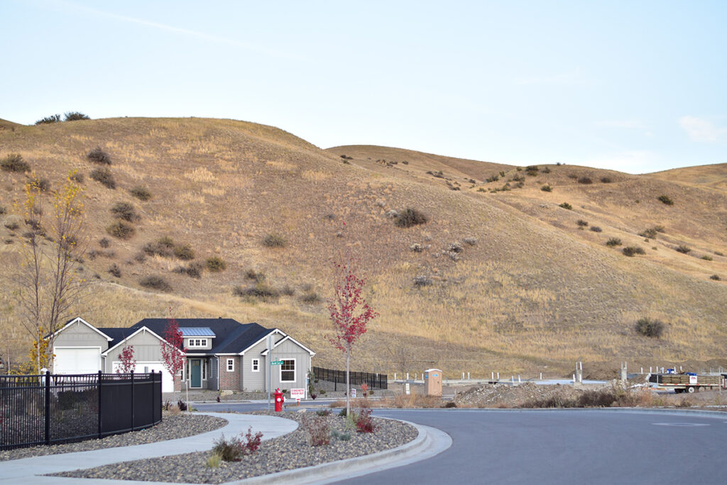 Avimor new housing development in Boise showing housing plots