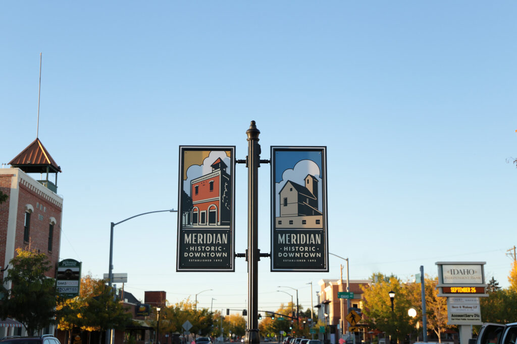 Meridian Idaho's historic district in downtown