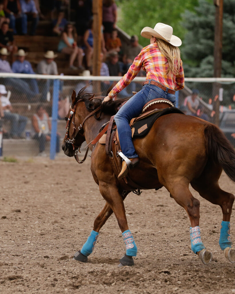 Caldwell Night Rodeo showing a woman on a horse