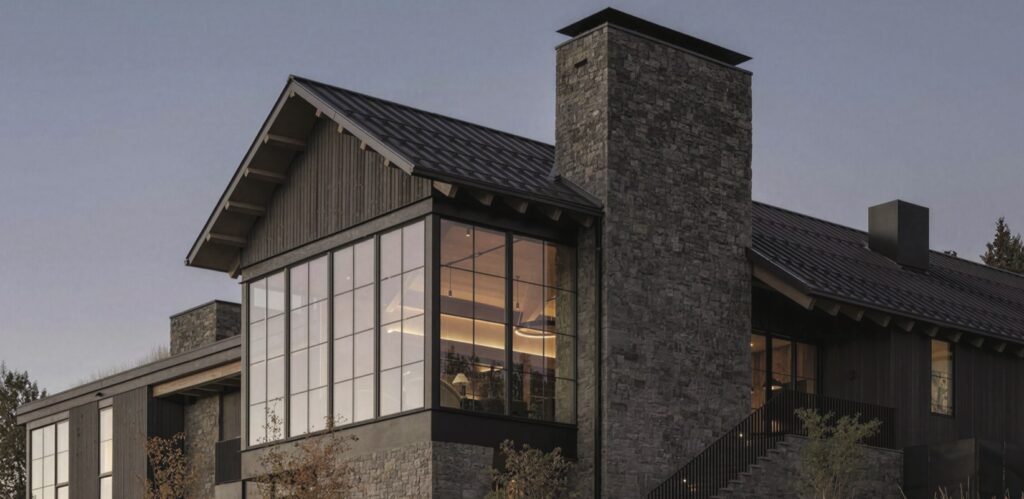 Luxury home architecture in Bellarossa Eagle Idaho development